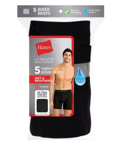 Men's Hanes Ultimate® 5-pack Exposed Waistband Boxer Brief -Mens Hanes Clothing Shop 1354794 ALT4