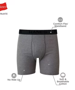 Men's Hanes Ultimate® 5-pack Exposed Waistband Boxer Brief -Mens Hanes Clothing Shop 1354794 ALT5