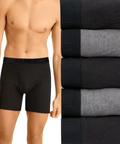 Men's Hanes Ultimate® 5-pack Exposed Waistband Boxer Brief