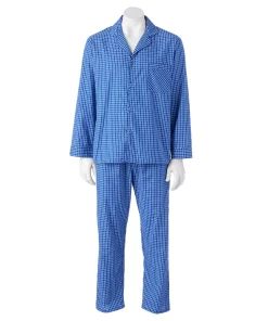 Men's Hanes® Classics Pajama Set -Mens Hanes Clothing Shop 2079296 Blue Check