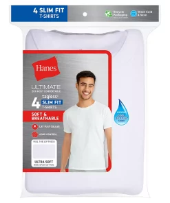 Men's Hanes Ultimate® 4-pack Slim-Fit Tees 9 Men's Hanes Ultimate® 4-pack Slim-Fit Tees -Mens Hanes Clothing Shop 2114685 ALT