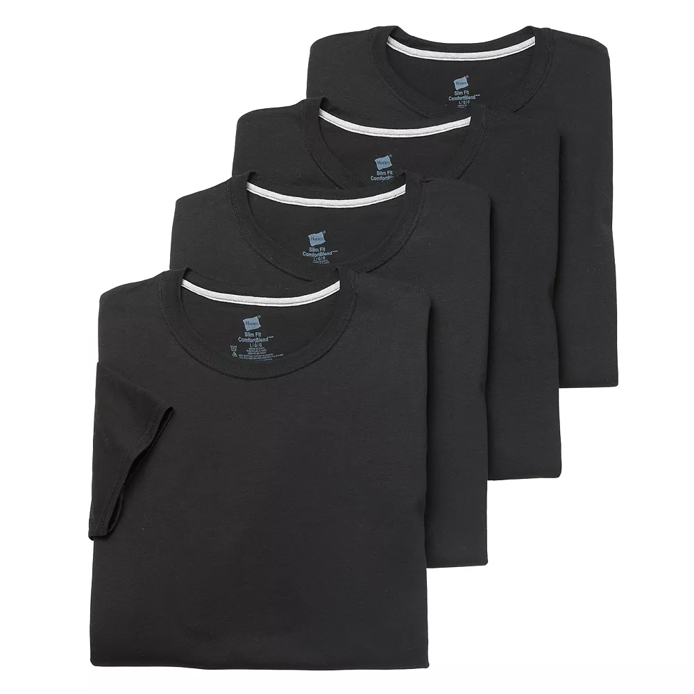 Men's Hanes Ultimate® 4-pack Slim-Fit Tees 4 Men's Hanes Ultimate® 4-pack Slim-Fit Tees - Image 2