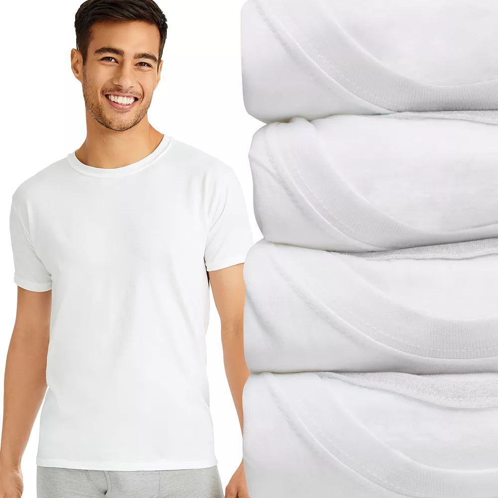 Men's Hanes Ultimate® 4-pack Slim-Fit Tees 3 Men's Hanes Ultimate® 4-pack Slim-Fit Tees