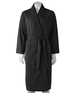 Big & Tall Hanes® Lightweight Woven Shawl Robe 10 Big & Tall Hanes® Lightweight Woven Shawl Robe -Mens Hanes Clothing Shop 2517244 Black