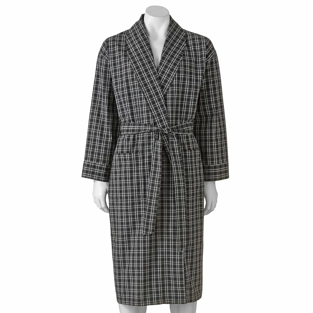 Big & Tall Hanes® Lightweight Woven Shawl Robe 7 Big & Tall Hanes® Lightweight Woven Shawl Robe - Image 5