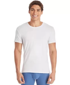 Mens Hanes Hanes Ultimate® Men's Comfortsoft® FreshIQ®, Crewneck Undershirt, 6+1 Bonus Pack