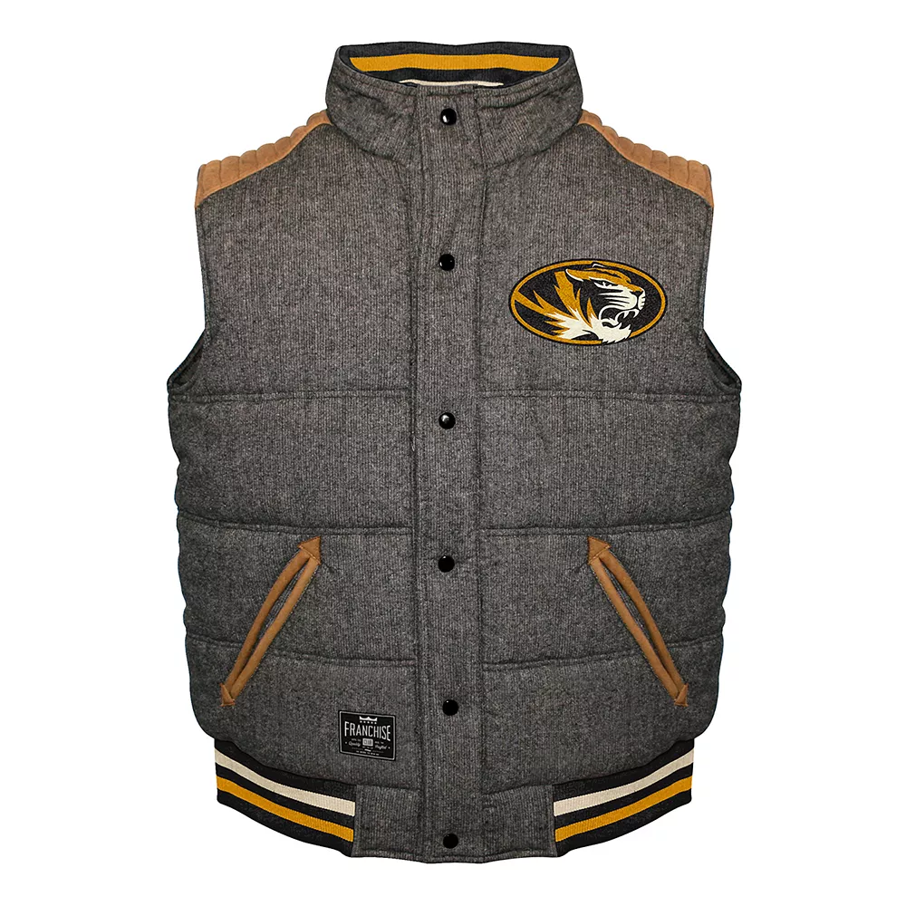 Men's Franchise Club Missouri Tigers Legacy Reversible Vest 3 Men's Franchise Club Missouri Tigers Legacy Reversible Vest