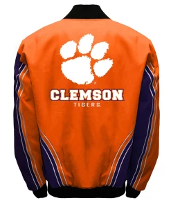 Men's Franchise Club Clemson Tigers Warrior Twill Jacket -Mens Hanes Clothing Shop 2785526 ALT