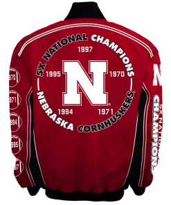 Men's Franchise Club Nebraska Cornhuskers Commemorative Varsity Jacket -Mens Hanes Clothing Shop 2788442 ALT