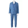 Men's Hanes Ultimate® Plaid Flannel Pajama Set -Mens Hanes Clothing Shop 2991215 Blue Plaid