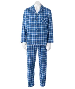Men's Hanes UltimateĀ® Plaid Flannel Pajama Set