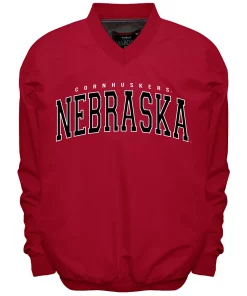 Men's Franchise Club Nebraska Cornhuskers Members Windbreaker Pullover -Mens Hanes Clothing Shop 3119829 Neb Red