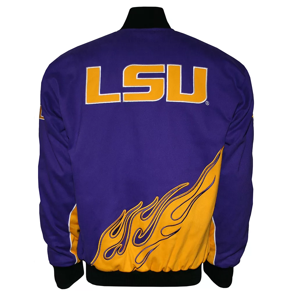 Men's Franchise Club LSU Tigers Hot Route Twill Jacket 4 Men's Franchise Club LSU Tigers Hot Route Twill Jacket - Image 2