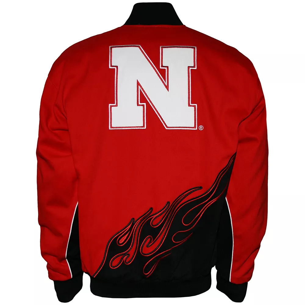 Men's Franchise Club Nebraska Cornhuskers Hot Route Twill Jacket 4 Men's Franchise Club Nebraska Cornhuskers Hot Route Twill Jacket - Image 2