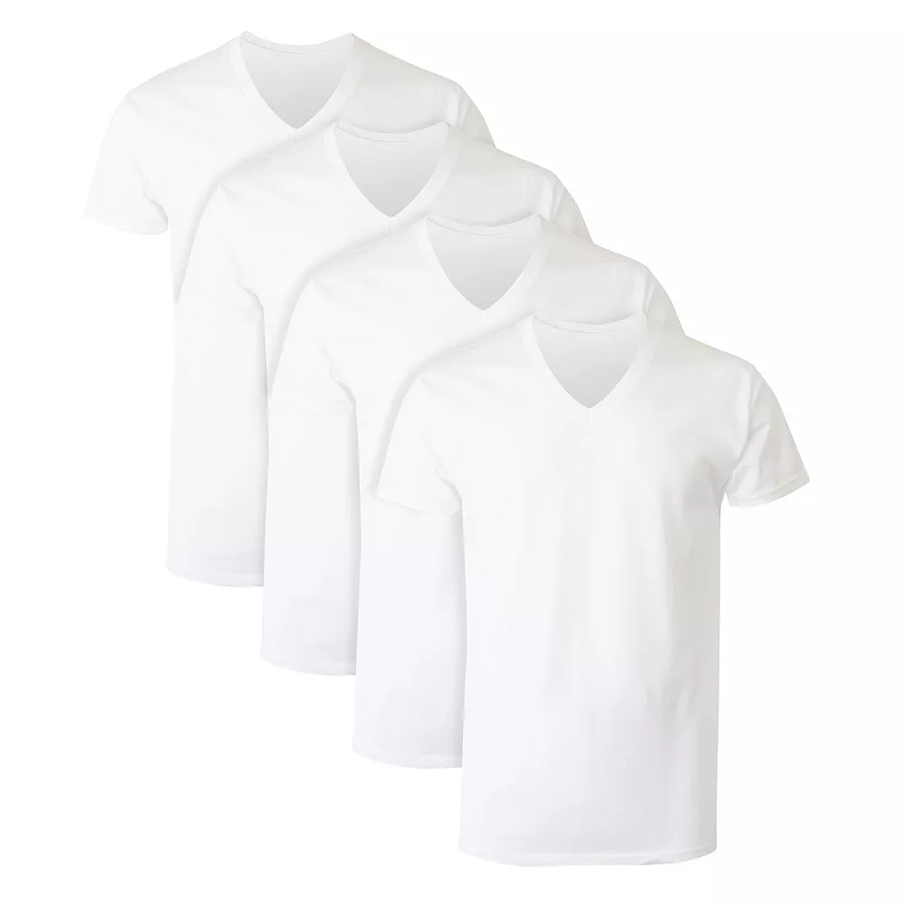 Men's Hanes Ultimate® 4-pack ComfortBlend V-Neck Tees 4 Men's Hanes Ultimate® 4-pack ComfortBlend V-Neck Tees - Image 2