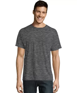 Men's Hanes Ultimate® X-Temp FreshIQ Textured Slubbed Super Soft Crewneck Tee -Mens Hanes Clothing Shop 3264832 Light Gray Heather