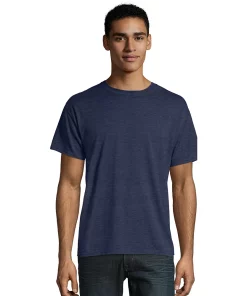 Men's Hanes Ultimate® X-Temp FreshIQ Super Soft Crewneck Pajama Tee 15 Men's Hanes Ultimate® X-Temp FreshIQ Super Soft Crewneck Pajama Tee -Mens Hanes Clothing Shop 3264837 Navy Heather