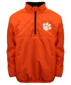 Adult Franchise Club Clemson Tigers Clima Quarter-Zip Jacket