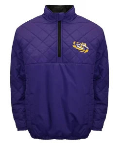 Adult Franchise Club LSU Tigers Clima Quarter-Zip Jacket