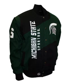 Men's Franchise Club Michigan State Spartans 4th Down 4-in-1 Twill Jacket