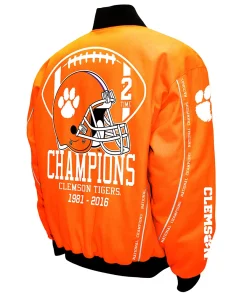 Men's Franchise Club Clemson Tigers Commemorative Twill Jacket -Mens Hanes Clothing Shop 3537873 ALT