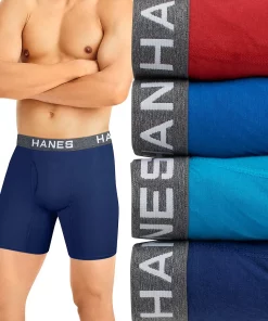 Men's Hanes UltimateĀ® ComfortFlex Fit 4-pack Boxer Briefs