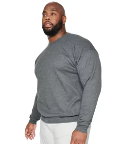Big & Tall Hanes® EcoSmart Fleece Sweatshirt -Mens Hanes Clothing Shop 4206506 Charcoal Heather