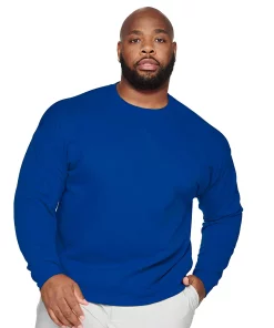 Big & Tall Hanes® EcoSmart Fleece Sweatshirt -Mens Hanes Clothing Shop 4206506 Deep Royal