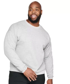 Big & Tall Hanes® EcoSmart Fleece Sweatshirt -Mens Hanes Clothing Shop 4206506 Light Steel