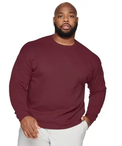 Big & Tall Hanes® EcoSmart Fleece Sweatshirt -Mens Hanes Clothing Shop 4206506 Maroon