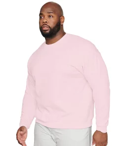 Big & Tall Hanes® EcoSmart Fleece Sweatshirt -Mens Hanes Clothing Shop 4206506 Pale Pink