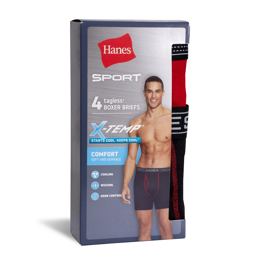 Men's Hanes® 4-pack Sport X-Temp Comfort Boxer Briefs 7 Men's Hanes® 4-pack Sport X-Temp Comfort Boxer Briefs - Image 5