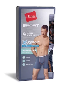 Men's Hanes® 4-pack Sport X-Temp 2.0 Performance Boxer Briefs -Mens Hanes Clothing Shop 4260104 ALT3