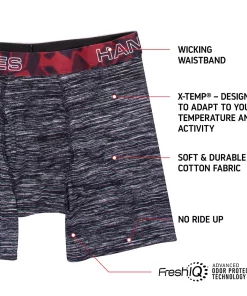Men's Hanes® 4-pack Sport X-Temp 2.0 Performance Boxer Briefs -Mens Hanes Clothing Shop 4260104 ALT99