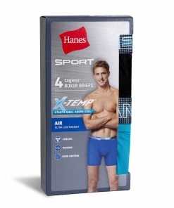 Men's Hanes® 4-pack Sport X-Temp Air Mesh Boxer Briefs -Mens Hanes Clothing Shop 4260106 ALT3