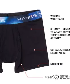 Men's Hanes® 4-pack Sport X-Temp Air Mesh Boxer Briefs -Mens Hanes Clothing Shop 4260106 ALT99