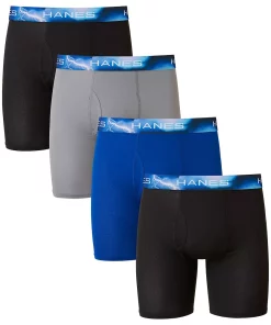 Men's Hanes Ultimate® 4-pack X-Temp Air Mesh Longer-Leg Boxer Briefs -Mens Hanes Clothing Shop 4260108 ALT2