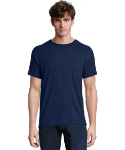 Men's Hanes® Eco Tri-Blend Fresh IQ Crewneck Pajama Tee 17 Men's Hanes® Eco Tri-Blend Fresh IQ Crewneck Pajama Tee -Mens Hanes Clothing Shop 4260215 Navy Triblend