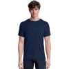 Men's Hanes® Eco Tri-Blend Fresh IQ Crewneck Pajama Tee -Mens Hanes Clothing Shop 4260215 Solid Navy Triblend