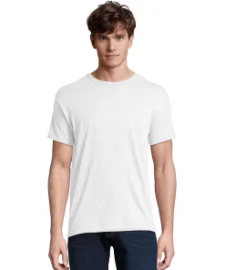 Men's Hanes® Eco Tri-Blend Fresh IQ Crewneck Pajama Tee 15 Men's Hanes® Eco Tri-Blend Fresh IQ Crewneck Pajama Tee -Mens Hanes Clothing Shop 4260215 Solid White Triblend