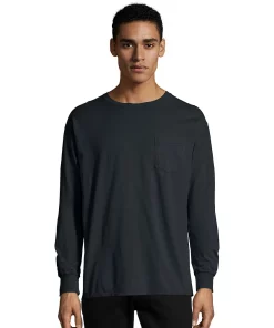 Men's Hanes® ComfortWash Garment-Dyed Pocket Pajama Tee 23 Men's Hanes® ComfortWash Garment-Dyed Pocket Pajama Tee -Mens Hanes Clothing Shop 4462321 Black