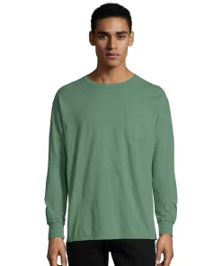 Men's Hanes® ComfortWash Garment-Dyed Pocket Pajama Tee 22 Men's Hanes® ComfortWash Garment-Dyed Pocket Pajama Tee -Mens Hanes Clothing Shop 4462321 Cypress Green