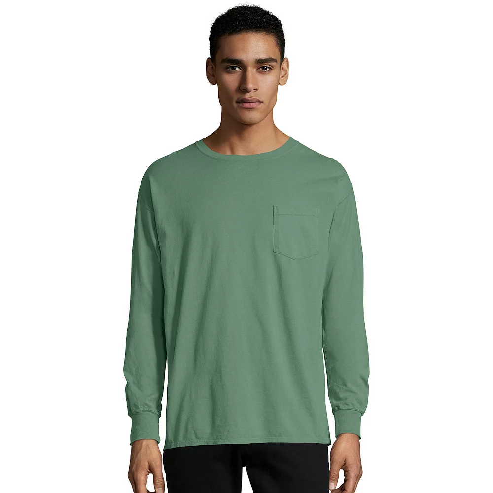 Men's Hanes® ComfortWash Garment-Dyed Pocket Pajama Tee 12 Men's Hanes® ComfortWash Garment-Dyed Pocket Pajama Tee - Image 10