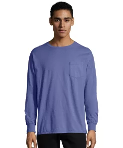 Men's Hanes® ComfortWash Garment-Dyed Pocket Pajama Tee 18 Men's Hanes® ComfortWash Garment-Dyed Pocket Pajama Tee -Mens Hanes Clothing Shop 4462321 Deep Forte Blue