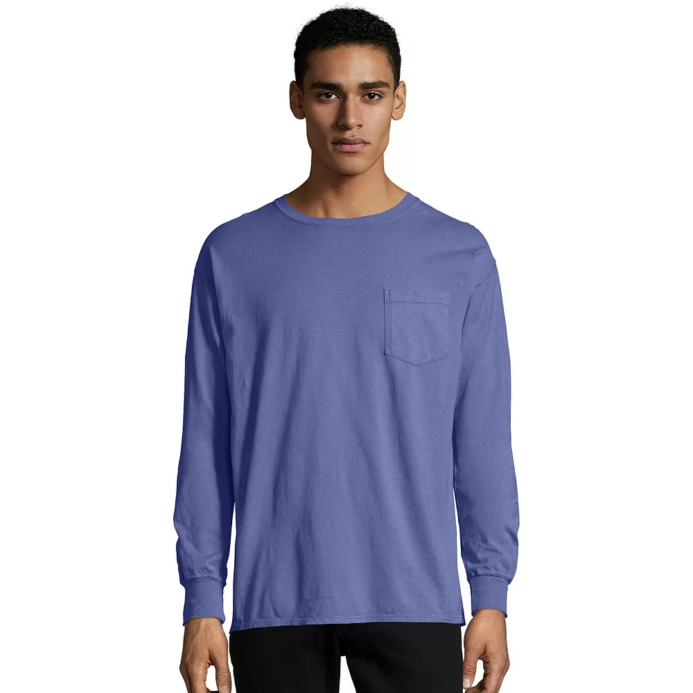Men's Hanes® ComfortWash Garment-Dyed Pocket Pajama Tee 8 Men's Hanes® ComfortWash Garment-Dyed Pocket Pajama Tee - Image 6