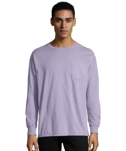 Men's Hanes® ComfortWash Garment-Dyed Pocket Pajama Tee 20 Men's Hanes® ComfortWash Garment-Dyed Pocket Pajama Tee -Mens Hanes Clothing Shop 4462321 Lavender