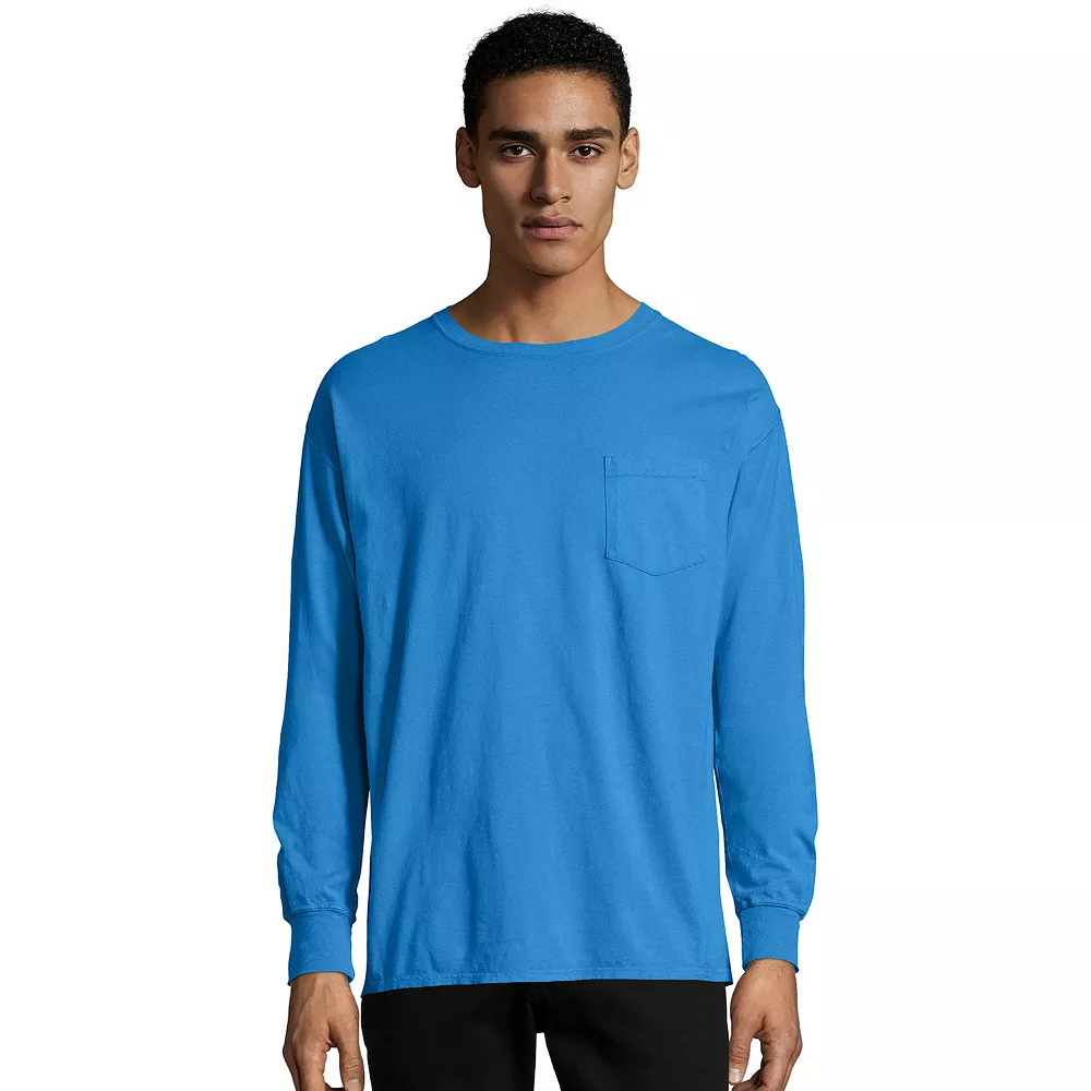 Men's Hanes® ComfortWash Garment-Dyed Pocket Pajama Tee 3 Men's Hanes® ComfortWash Garment-Dyed Pocket Pajama Tee