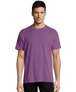 Men's Hanes® ComfortWash Garment-Dyed Tee -Mens Hanes Clothing Shop 4462323 Purple Plum Raisin