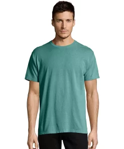 Men's Hanes® ComfortWash Garment-Dyed Tee -Mens Hanes Clothing Shop 4462323 Spanish Moss