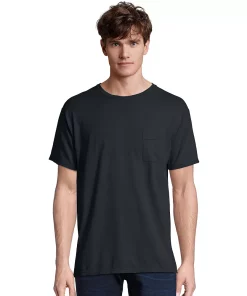 Men's Hanes® ComfortWash Garment-Dyed Pocket Pajama Tee 21 Men's Hanes® ComfortWash Garment-Dyed Pocket Pajama Tee -Mens Hanes Clothing Shop 4462324 Black